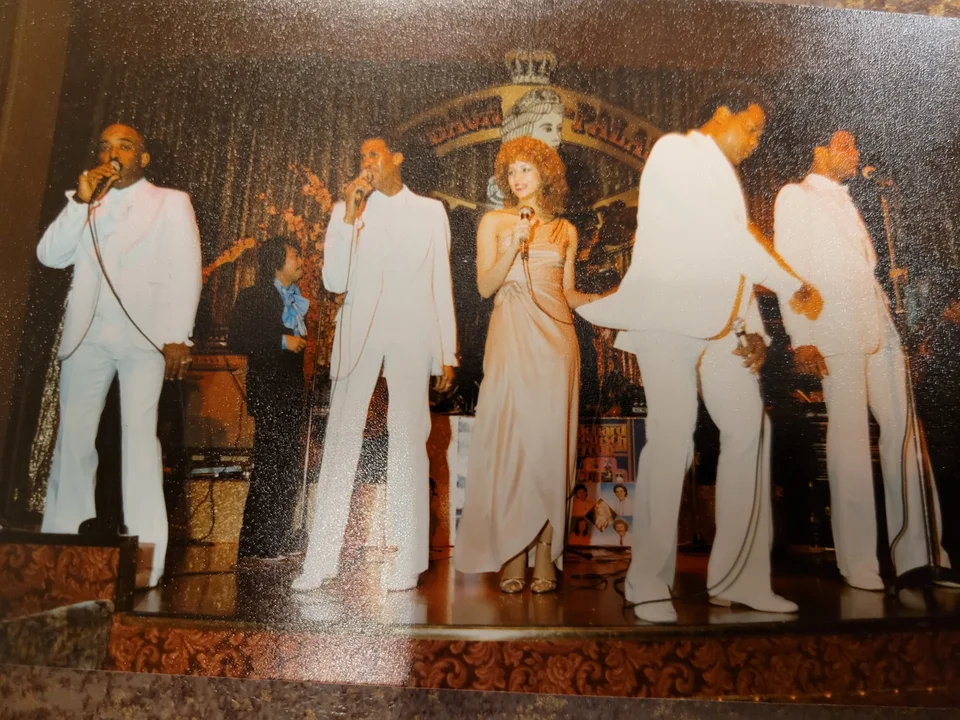 Archival stage photograph of The Platters Golden Hits Revue